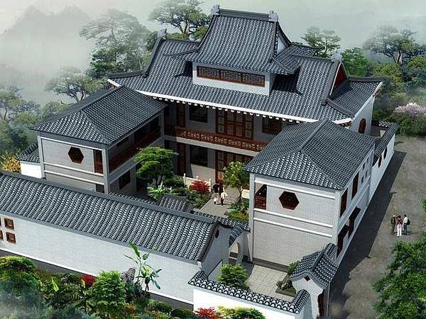 板橋林本源五落大厝/一個院子四面建有房屋,通常由正房、東西廂 板橋林本源五落大厝/一個院子四面建有房屋,通常由正房、東西廂