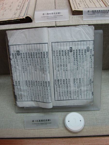 450px-Genealogical_Chart_of_Huang's_Family_in_Jiangxia_2013-04