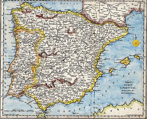 711年，摩爾人入侵基督教的伊比利半島（今西班牙和葡萄牙）的