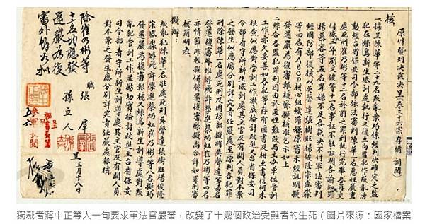 促轉會台灣轉型正義資料庫：威權時期10名軍法官處死1153人