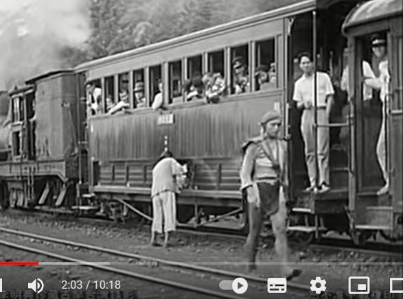 奮起湖車站/1920阿里山火車/110年前清代鋼軌仍在用