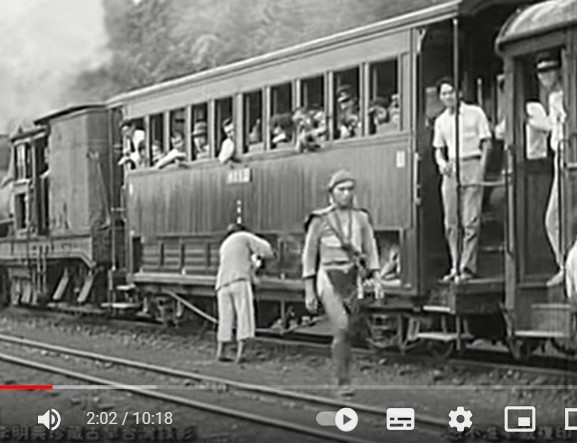 奮起湖車站/1920阿里山火車/110年前清代鋼軌仍在用