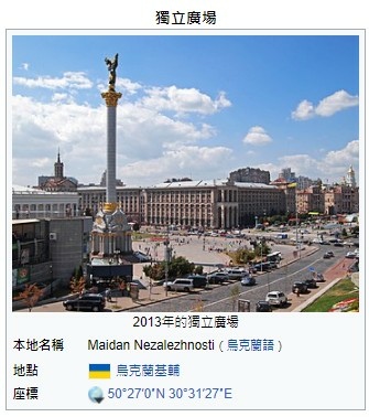 Maidan Nezalezhnosti廣場是烏克蘭首都的心