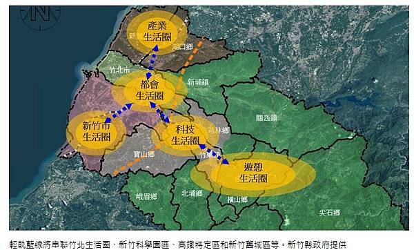 新竹客運，北埔客運站-南興街、北埔街口設輕便軌道車