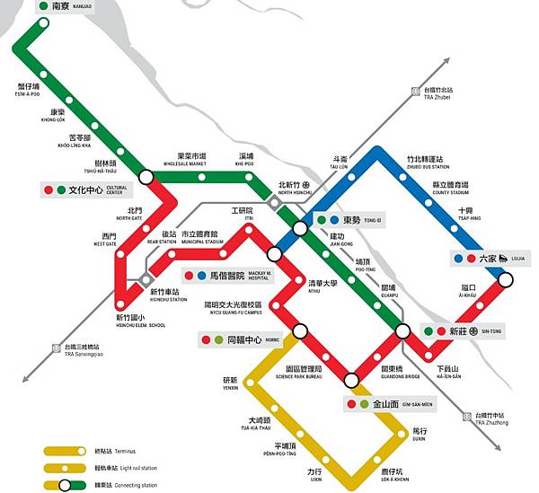 新竹客運，北埔客運站-南興街、北埔街口設輕便軌道車