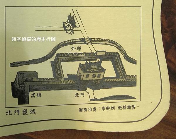 甕城-台北城北門/「瀛壖寶藏」、「巖疆鎖鑰」/甕城城郭額銘「