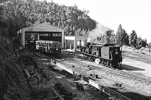 奮起湖車站/1920阿里山火車/110年前清代鋼軌仍在用