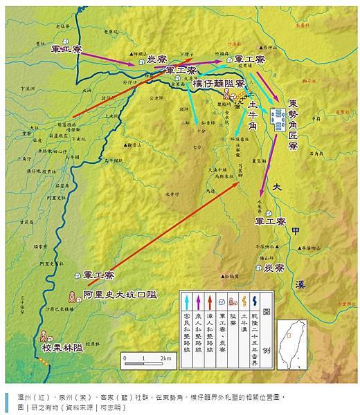 林爽文事件1787 年清代民變的脈絡，清廷在臺灣實施的「三層