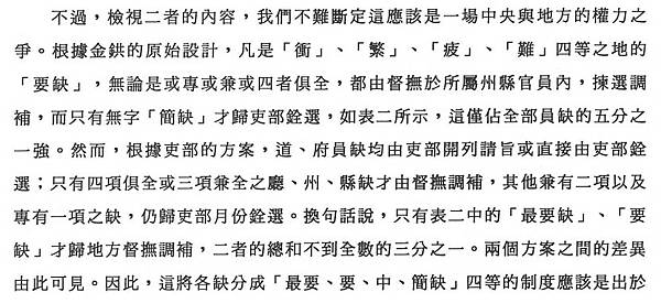 「衝、繁、疲、難」因地制宜，量能授職-為政之道，務在得人。國