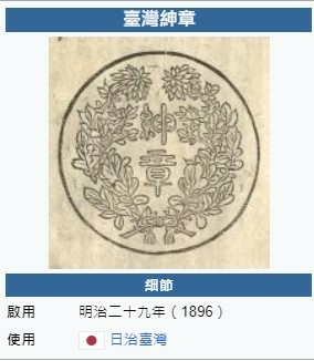 臺灣紳章為臺灣日治時期，由臺灣總督府頒發給台籍仕紳、商人的一