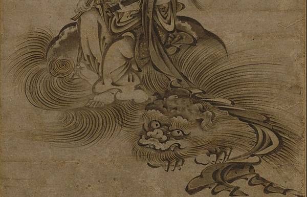 「三人智慧頂文殊」文殊菩薩像-頂結五髻是密教中文殊菩薩的特點