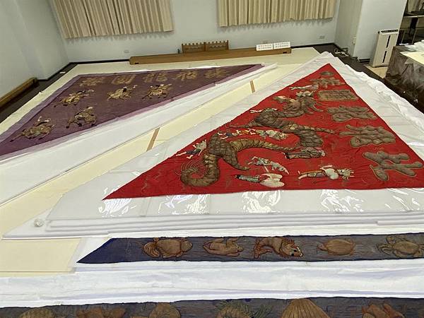 北港大龍旗＋北港飛虎旗＋北港菜刀旗．北港朝天宮進香旗／飛虎旗