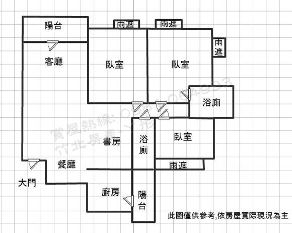 格局圖-縣政鑽石雙星三房雙車C-2樓.JPG