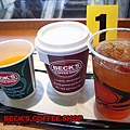 Beck's Coffee Shop早餐‧果菜汁+熱紅茶+冰紅茶