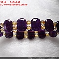 紫水晶搭鈦晶手排手鍊Amethyst Rutilated Quartz