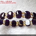 紫水晶搭鈦晶手排手鍊Amethyst Rutilated Quartz