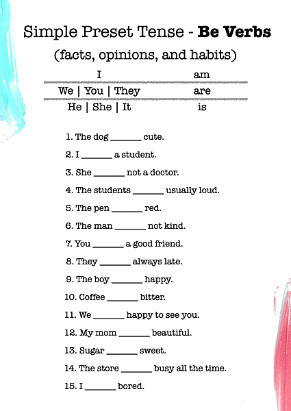 Simple Present Tense - Be Verb