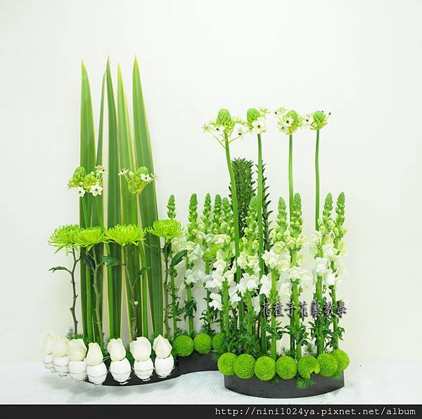 Dfa荷蘭花藝設計師檢定課程 盤花 復活節 裝飾性平行線 寧曦花苑 痞客邦