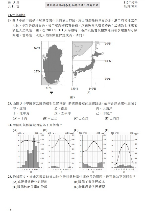 112分科測驗地理考題答案解答5.jpg