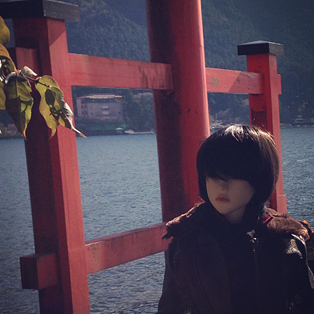 箱根神社前的湖