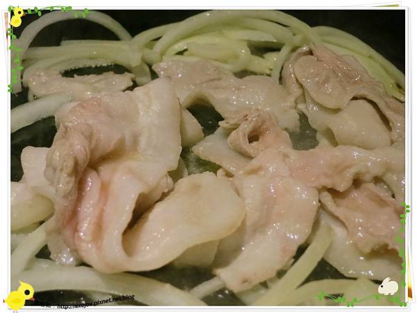 台北-本沐食堂-美味的壽喜燒吃到飽-炒洋蔥豬肉