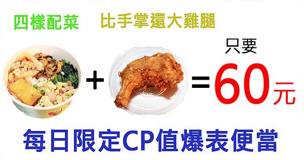 【新莊美食】金城便當-美味又便宜CP值爆表大雞腿便當60元-每日限定