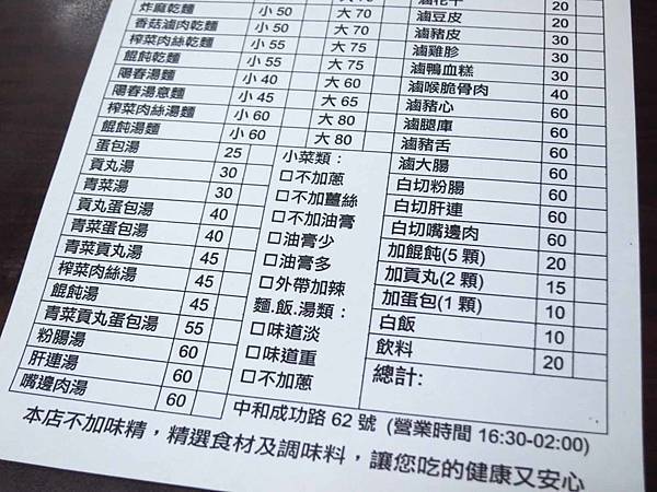 【中和美食】成功62乾拌意麵-在地人推薦的乾意麵