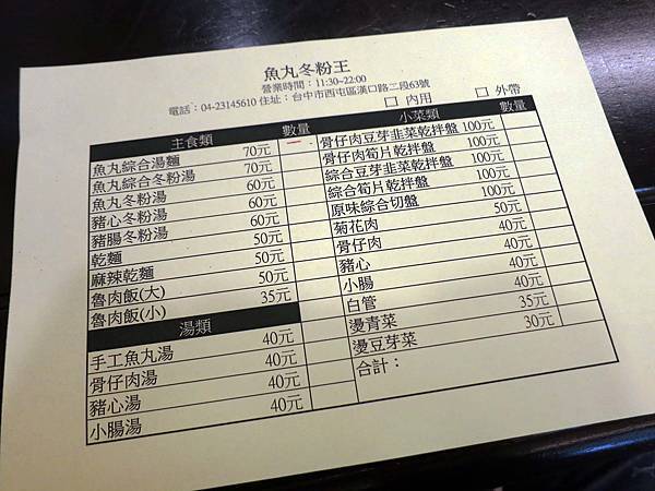 【台中美食】魚丸冬粉王-美味又迷人的美食小吃店