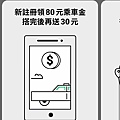 【免帶錢包免帶信用卡也能坐計程車】LINE TAXI-輕鬆簡單叫車免等待，新用戶贈送80元乘車卷，天天乘車優惠長期搭車省更多