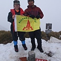 奇萊南峰登頂之蕉和教練