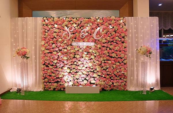 名家新北市婚禮布置==20181118金山海灣婚禮晚宴花牆