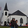 Nancy &amp; me in  front of Norwegian Church.JPG