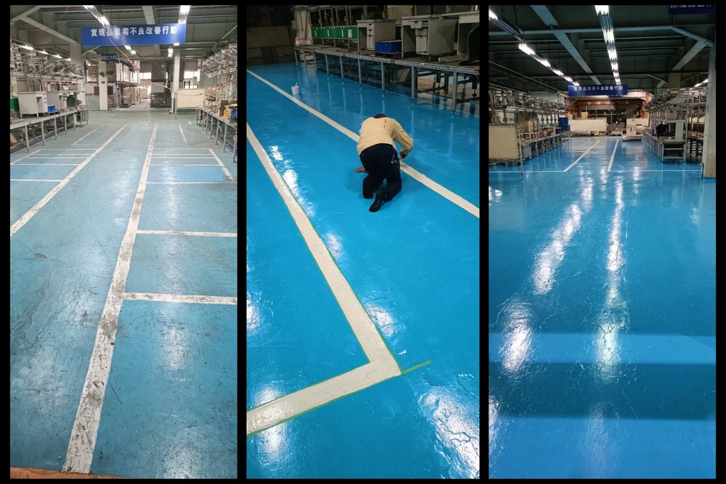 【台南油漆】振宏油漆防水工程行 / 工廠地板翻新實錄｜二次合