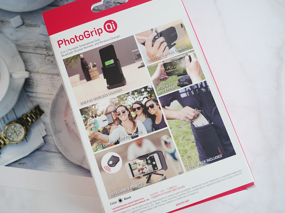 【手機拍照握把推薦】Adonit PhotoGrip Qi無線充電藍牙拍照握把◆舒適的手感，輕鬆用手機單手拍照，總算不會誤觸螢幕囉～