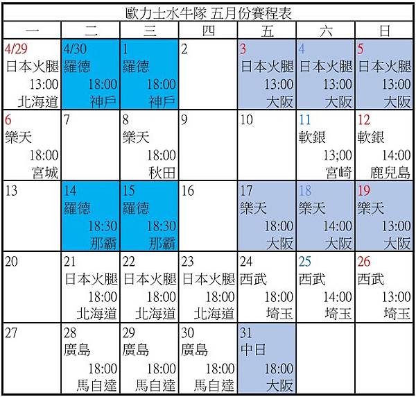 2024年 歐力士水牛隊暨大阪京瓷巨蛋 售票資訊