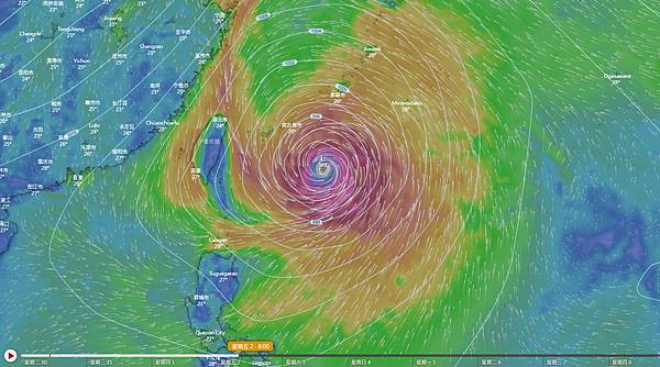 111 0830中颱「軒嵐諾」動向