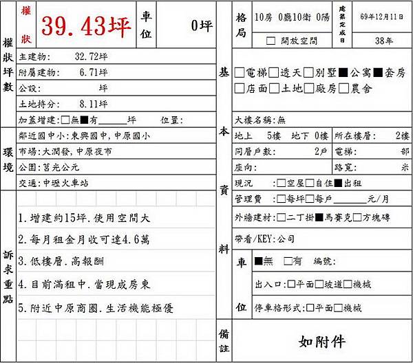 中壢買屋。中壢買房子。中原大學10套房。980萬