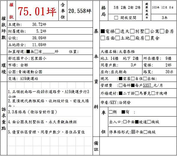 中壢買屋。中壢買房子。A19●太睿泰極裝潢3房雙車。2280萬