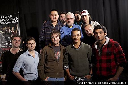 Guest-speaker-John-G.-Avildsen-posing-with-NYFA-students-1