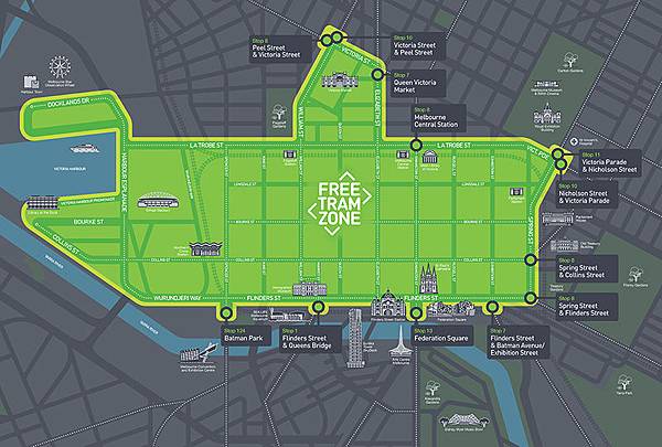 melbourne free tram zone