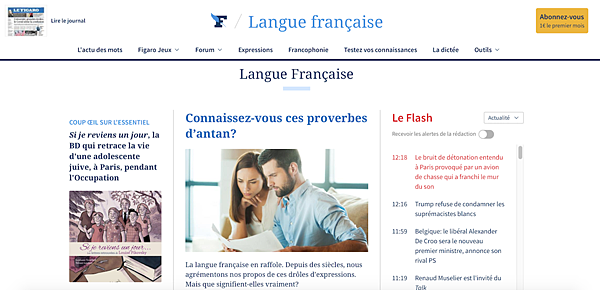 法文學習資源 le Figaro langue常用法語學習資源網站/APP程式推薦