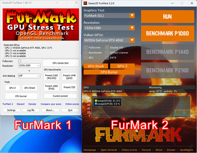 【顯示卡燒機測試】FurMark 2 – 檢測顯卡效能及穩定