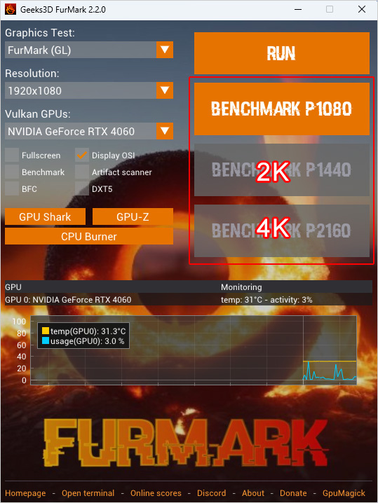 【顯示卡燒機測試】FurMark 2 – 檢測顯卡效能及穩定