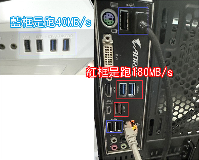 【客戶詢問】為什麼行動硬碟插在前面，無論是插USB 2.0或