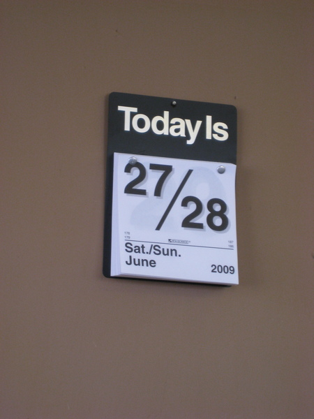 Today Is Sat. June 27, 2009