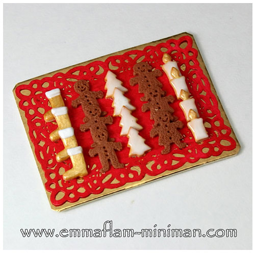 Presentation of Christmas Cookies and Gingerbread Folk