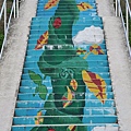 新北河堤彩繪階梯