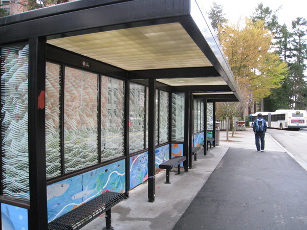 Bus stop near my dorm
