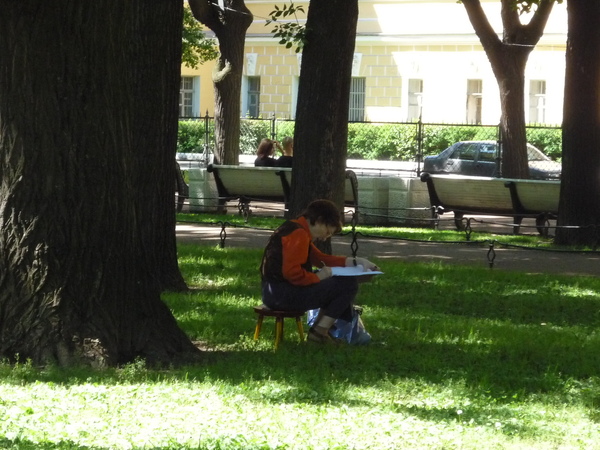 Painting in the park