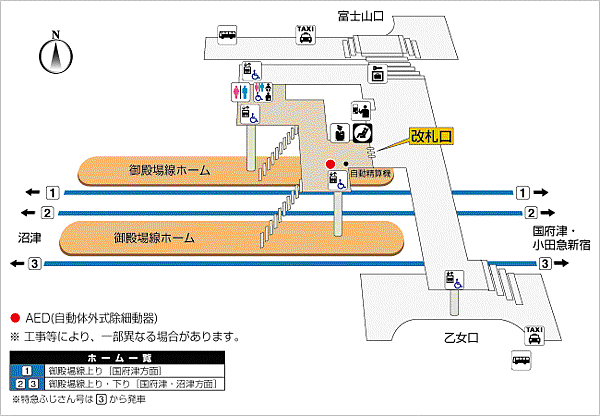 御殿場駅平面圖